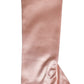 Pink Satin Long Opera Fingerless Gloves