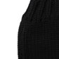 Black Cashmere Knitted Ribbed Cuff Beanie Hat