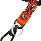 Multicolor Raffia Leather Clasp Finder Chain Keyring