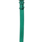 Green Embossed Leather Gold Buckle Belt Strap Bracelet