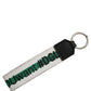 Green Logo Polyester Silver Brass Holder Keychain Keyring