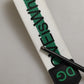 Green Logo Polyester Silver Brass Holder Keychain Keyring