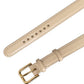Beige Embossed Leather Gold Buckle Belt Strap Bracelet