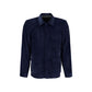 Blue Polyester Full-Length Jacket