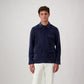 Blue Polyester Full-Length Jacket
