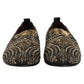 Black Gold Embellished Slippers Loafers Shoes