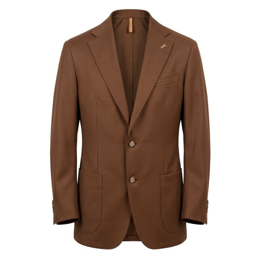 Brown Viscose Men's Jacket