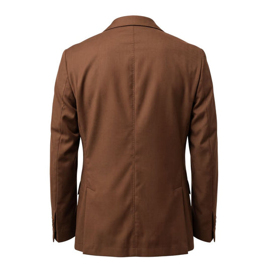 Brown Viscose Men's Jacket
