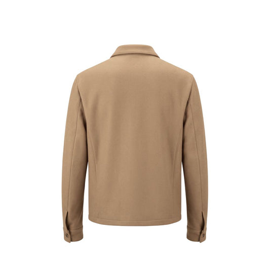 Beige Wool Men's Jacket