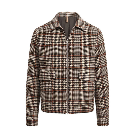 Black Viscose Men Jacket