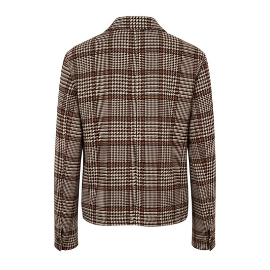 Black Viscose Men Jacket