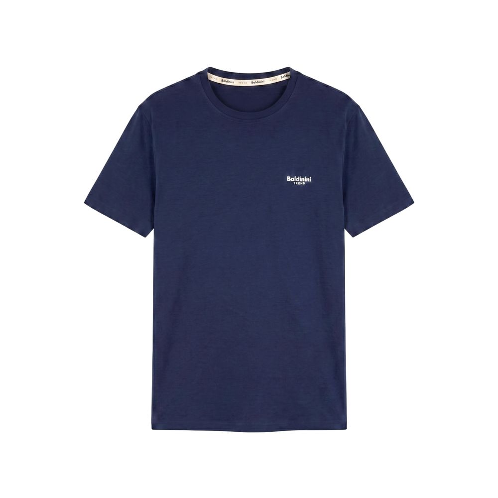 Blue Cotton Men's T-Shirt