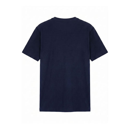 Blue Cotton Men T-Shirt