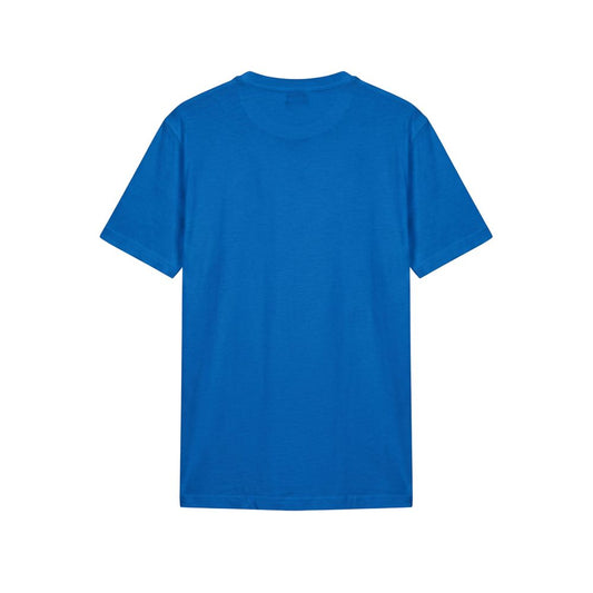 Blue Cotton Men T-Shirt