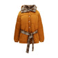 Orange Polyamide Full-Length Jacket