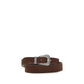 Brown Suede Leather Regular Belt