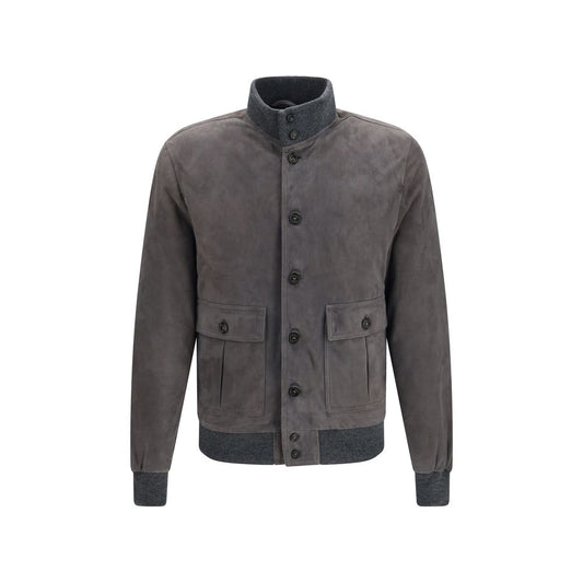 Brown Calf Leather Bos Taurus Bomber