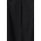 Black Polyester Casual Pants