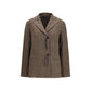Brown Wool Oves Aries Full-Length Jacket