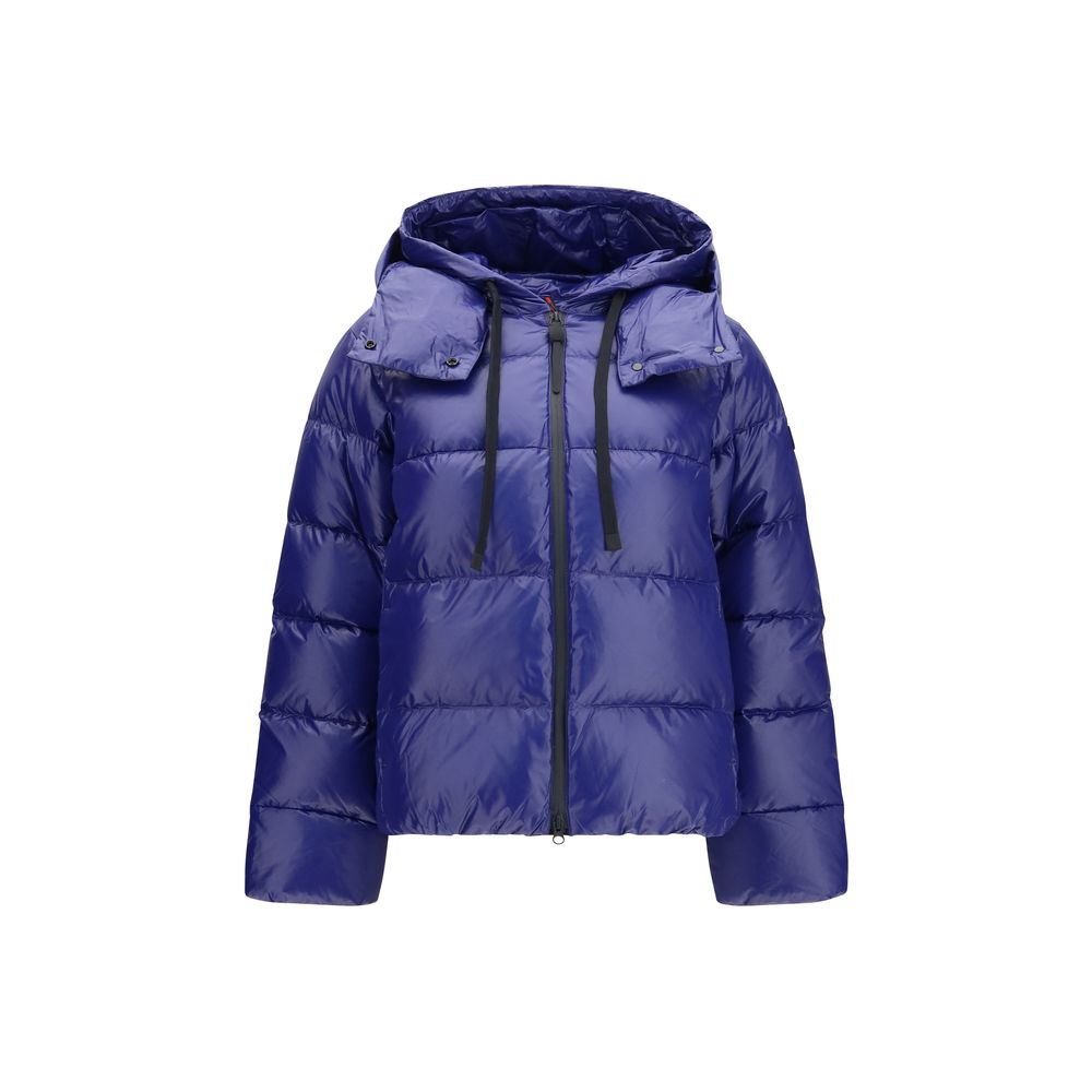 Blue Polyamide Full-Length Jacket