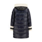 Blue Polyamide Full-Length Jacket