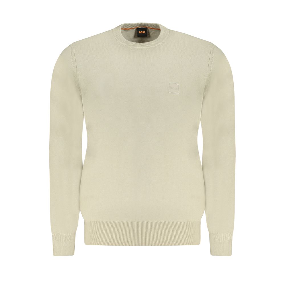 Beige Cotton Men's Sweater