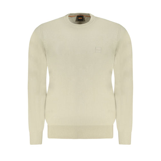 Beige Cotton Men's Sweater