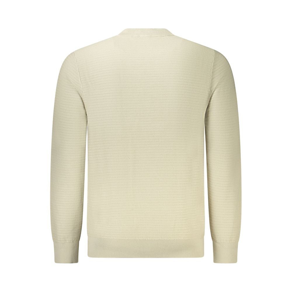Beige Cotton Men's Sweater