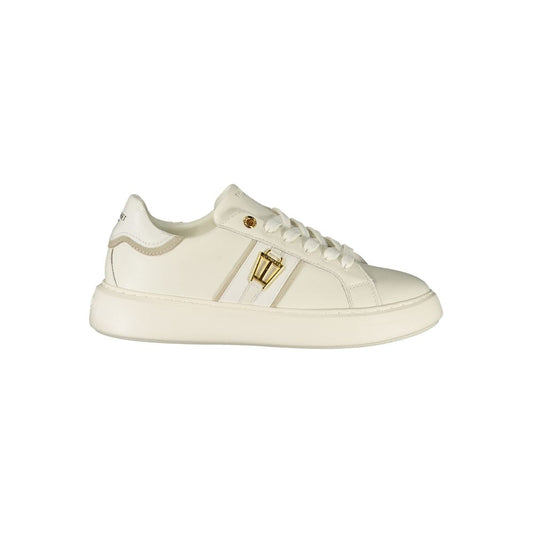 White Polyurethane Women's Sneaker