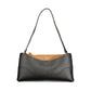 Nero Polyurethane Women Bag with Compartments and Central Pocket