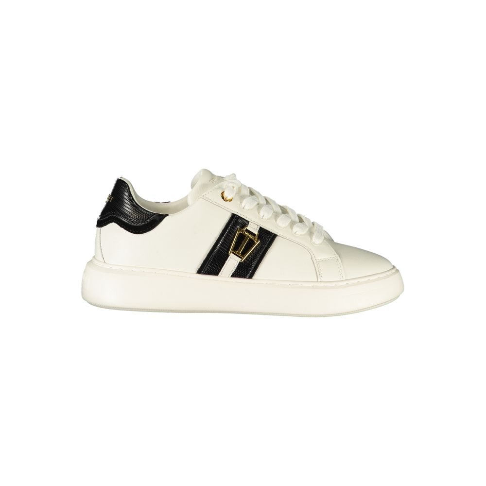 White Polyurethane Women's Sneaker