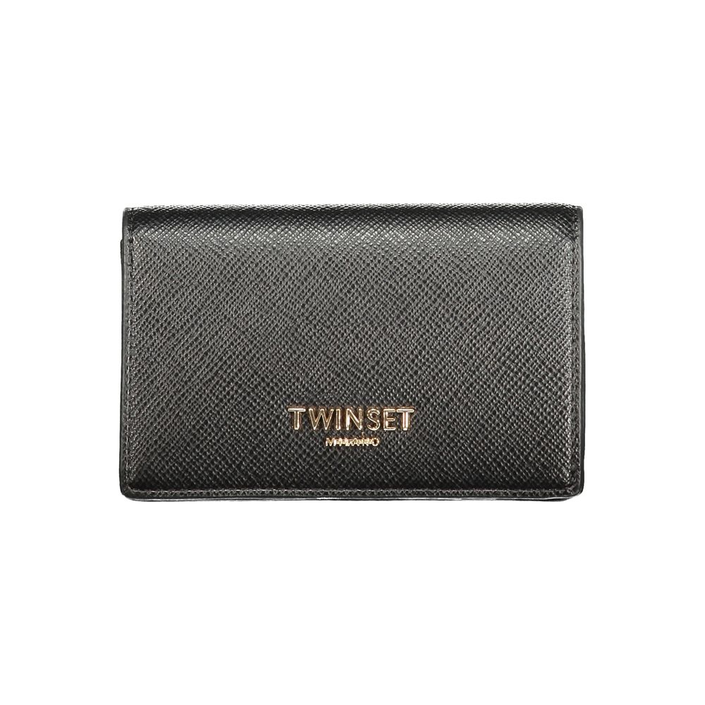 Black Polyurethane Women's Wallet
