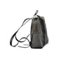Black Polyurethane Women Backpack