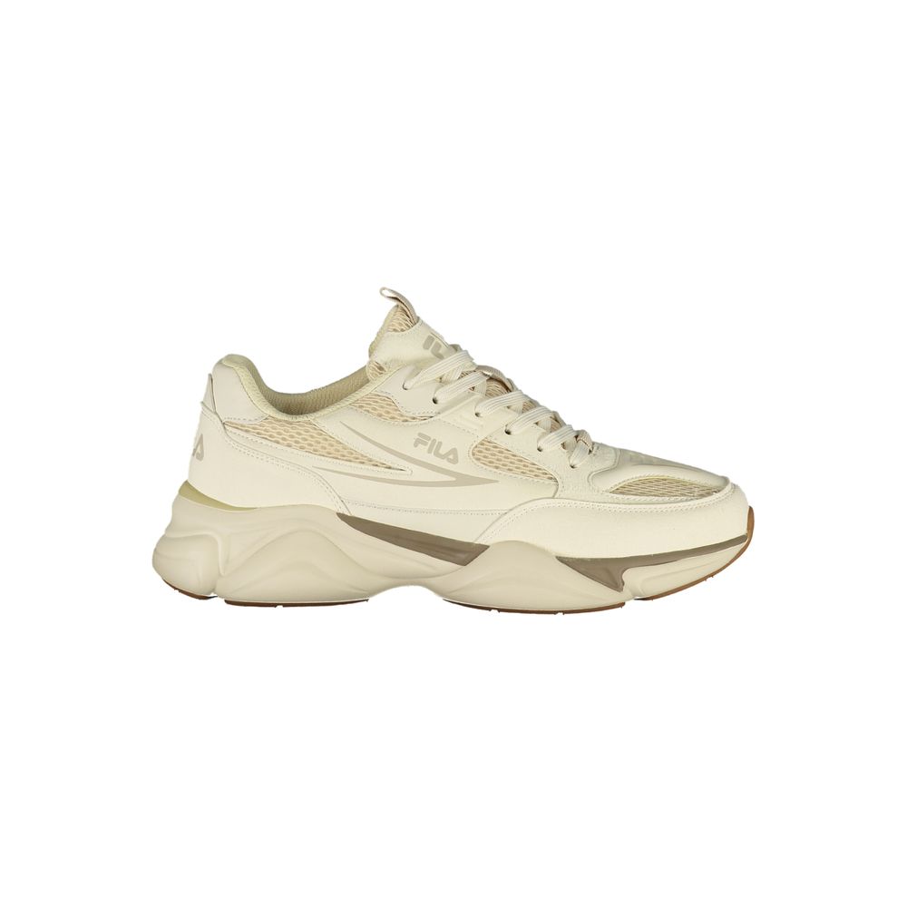White Polyester Men's Sneaker