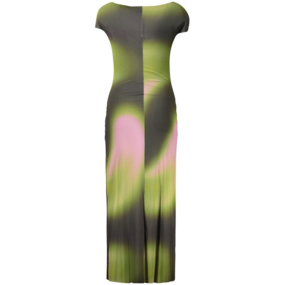 Green Polyester Casual Dress