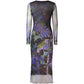 Purple Polyester Casual Dress
