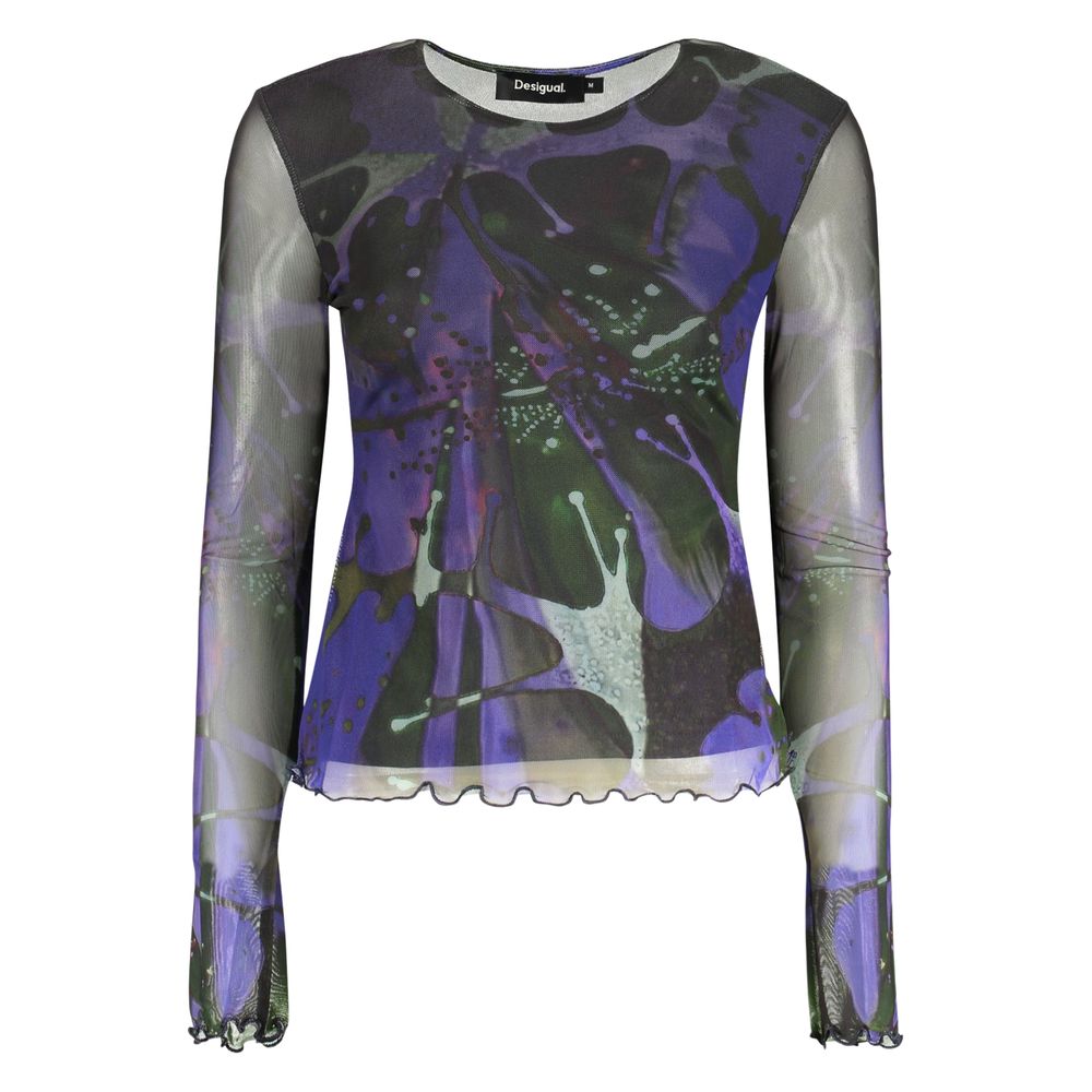 Blue Polyester T-Shirt