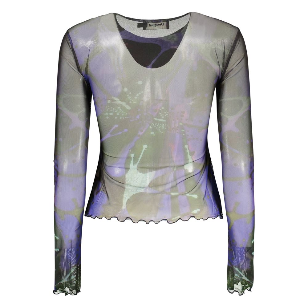 Blue Polyester T-Shirt