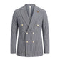 Blue Cotton Men Jacket