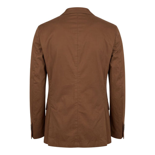 Brown Cotton Men's Jacket