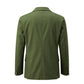 Green Cotton Men Jacket