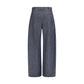 Blue Cotton High-Waisted Jean