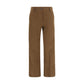 Brown Cotton Casual Pants