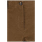 Brown Cotton Casual Pants