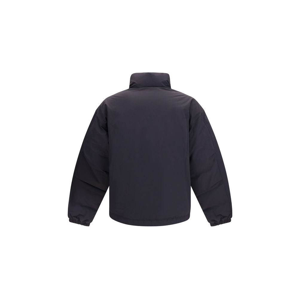 Gray Cotton Full-Length Jacket