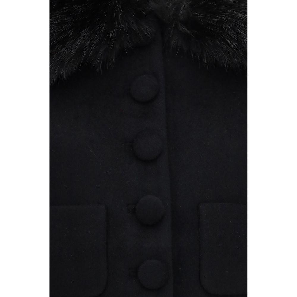 Black Wool Oves Aries Full-Length Jacket