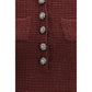 Bordeaux Polyester Casual Dress