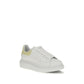 White Calf Leather Bos Taurus Chunky Sneakers