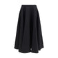 Black Wool Oves Aries Midi Skirt