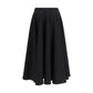 Black Wool Oves Aries Midi Skirt